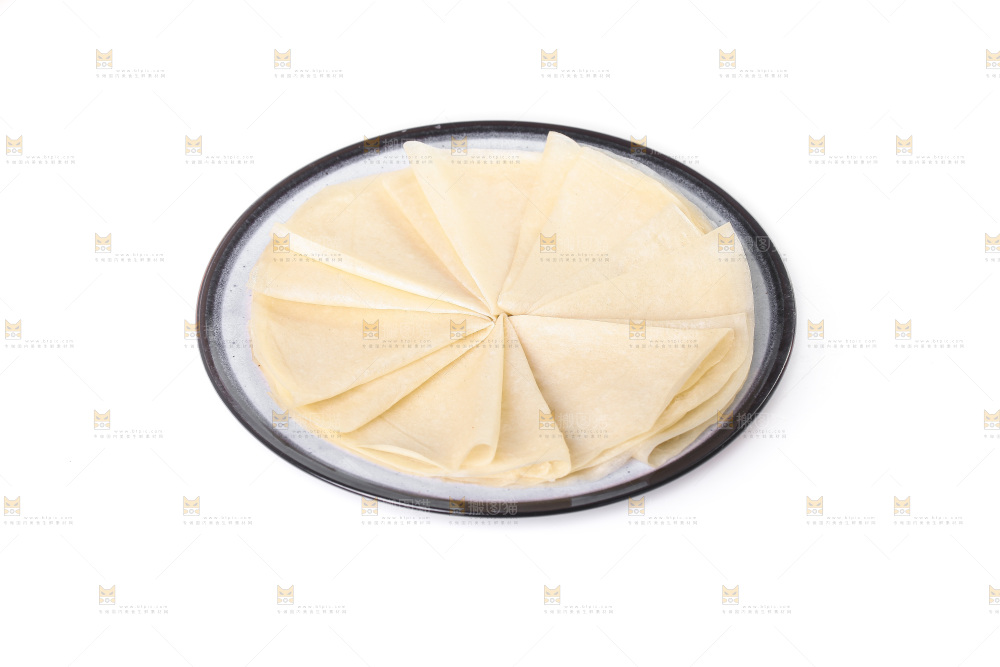 白底上的筋饼皮