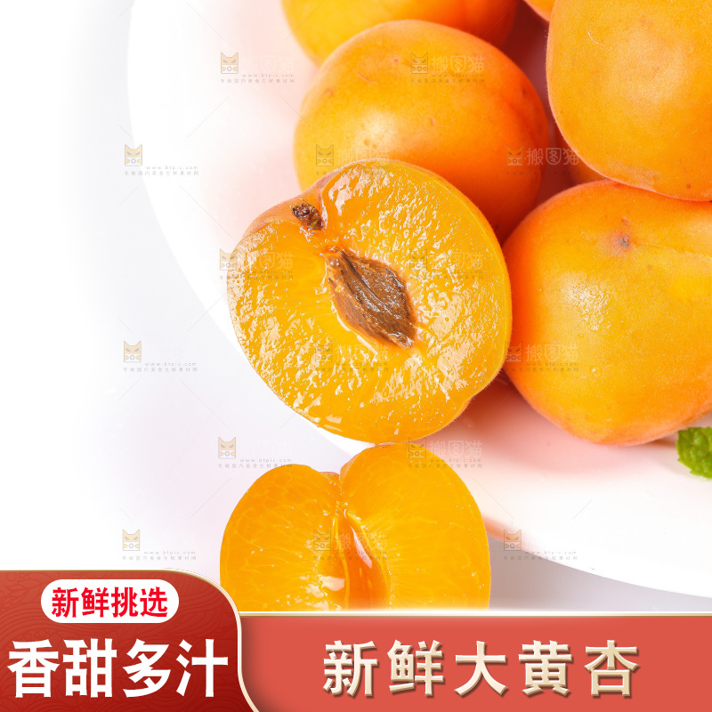 白底上的大黄杏
