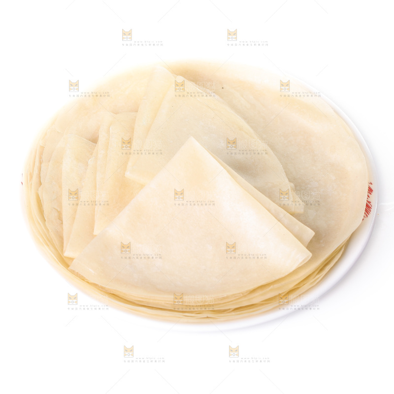 白底上的筋饼皮