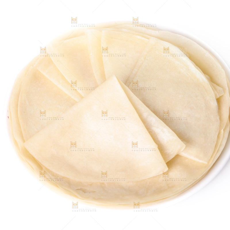 白底上的筋饼皮