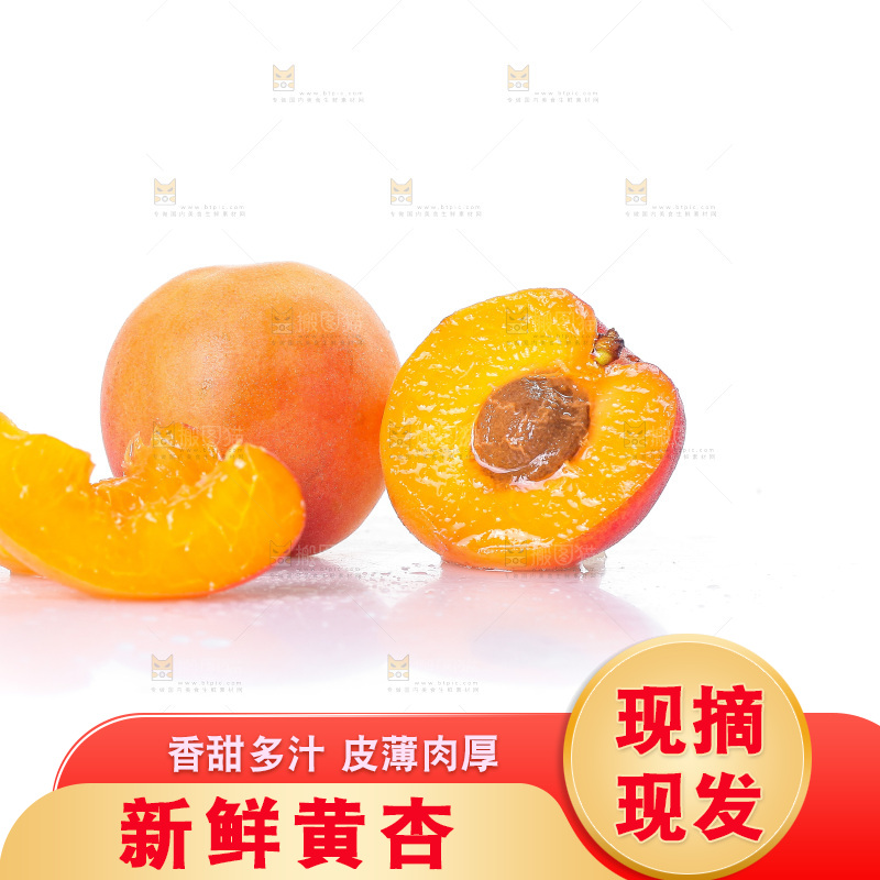 白底上的大黄杏