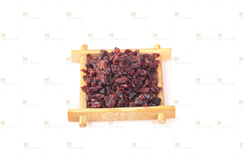 白底上的蔓越莓干