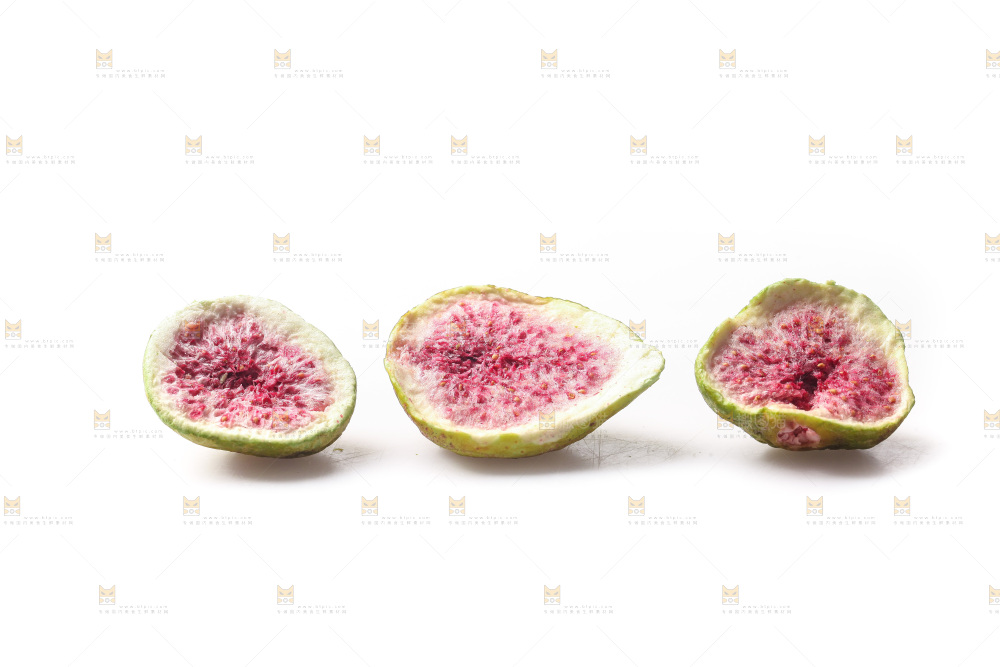 白底上的无花果冻干