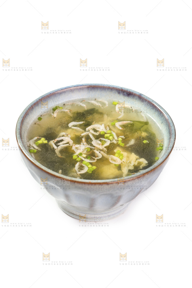碗里的紫菜虾米汤