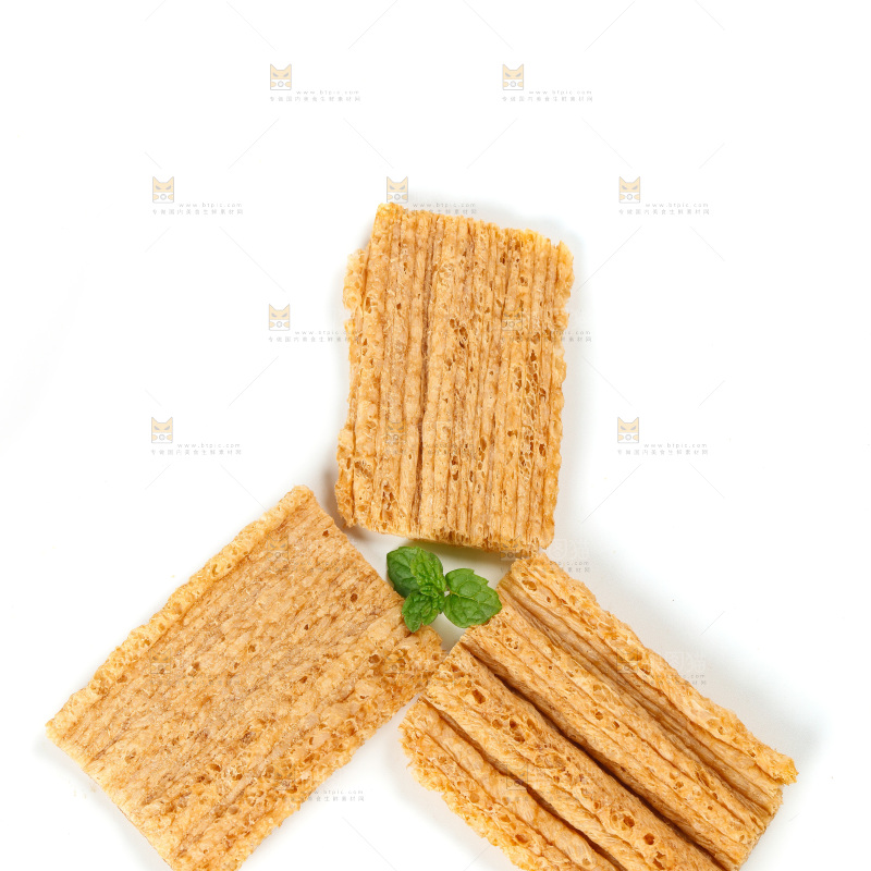 白底上的荞麦酥