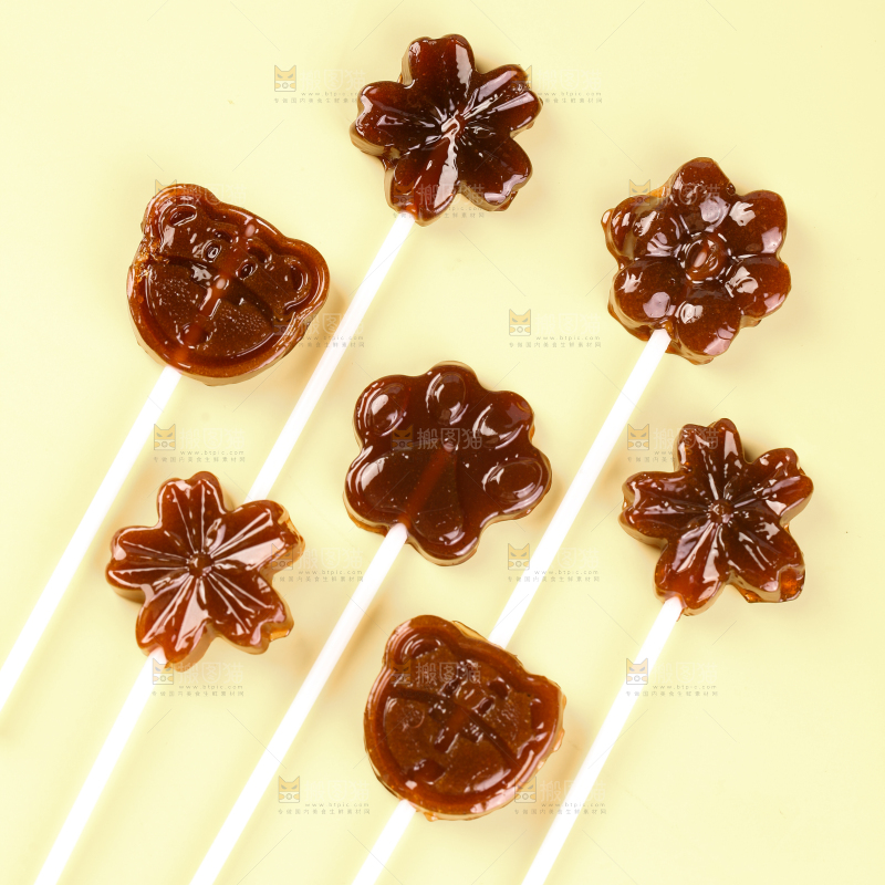浅底上的秋梨膏棒棒糖