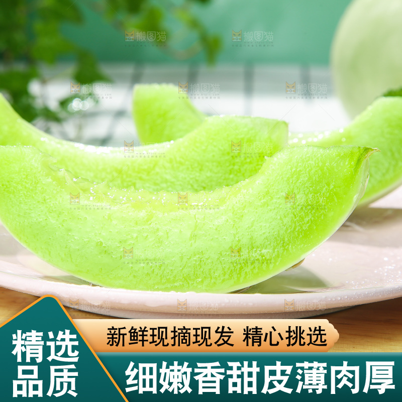 浅底上的玉菇甜瓜
