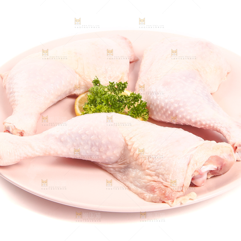 白底上的大鸡腿