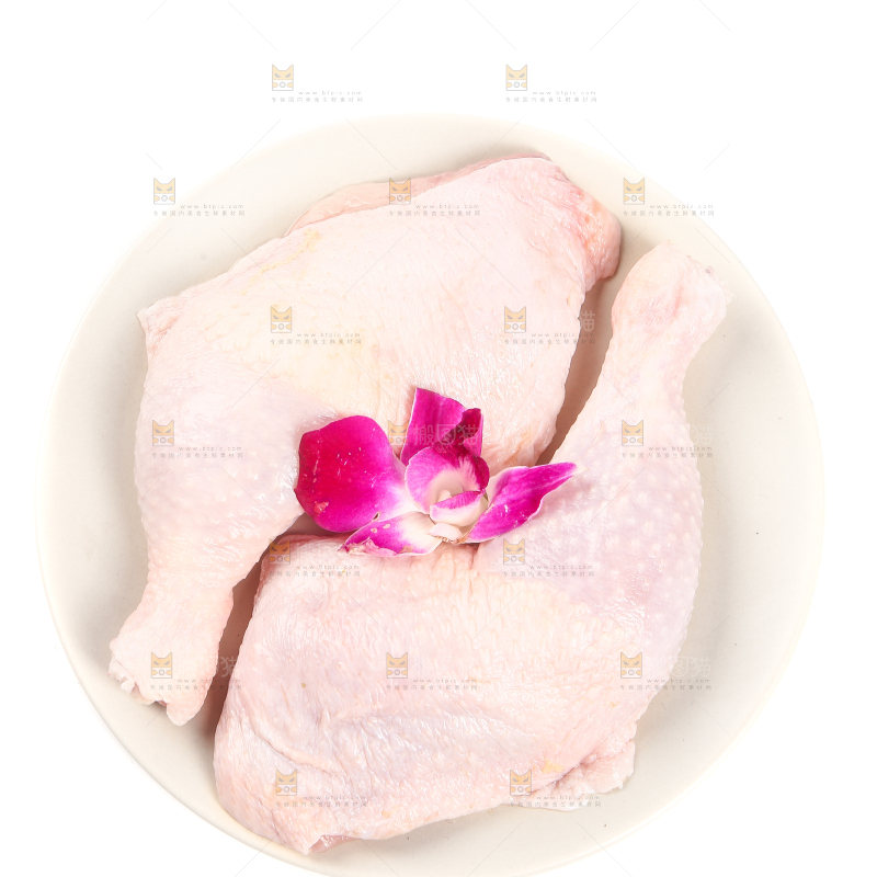 白底上的大鸡腿