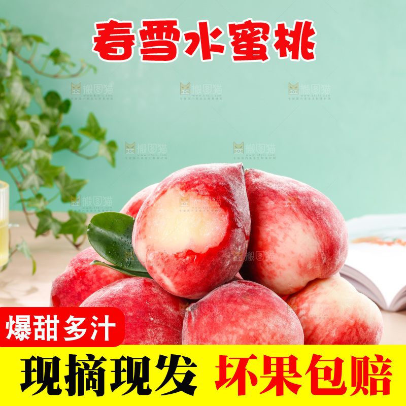 浅底上的春雪水蜜桃