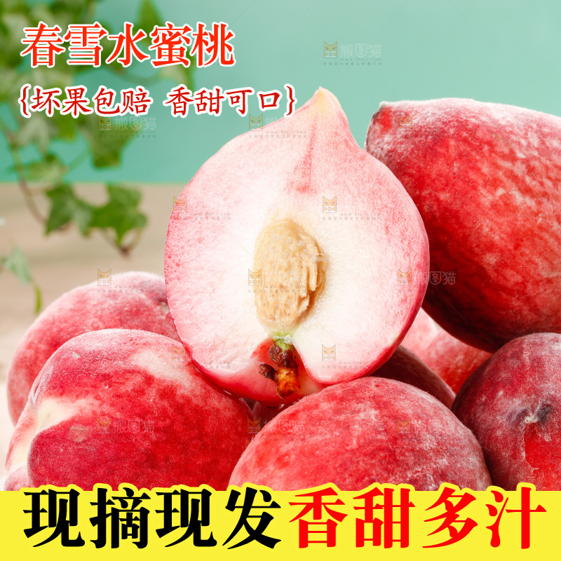 浅底上的春雪水蜜桃