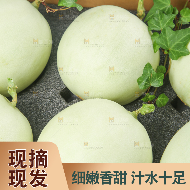 木底上的玉菇甜瓜