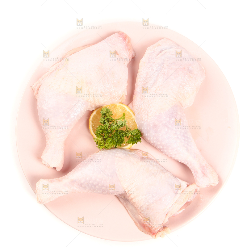 白底上的大鸡腿