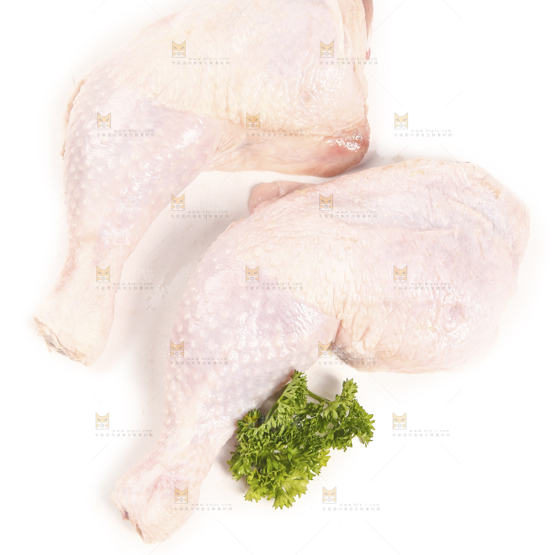 白底上的大鸡腿