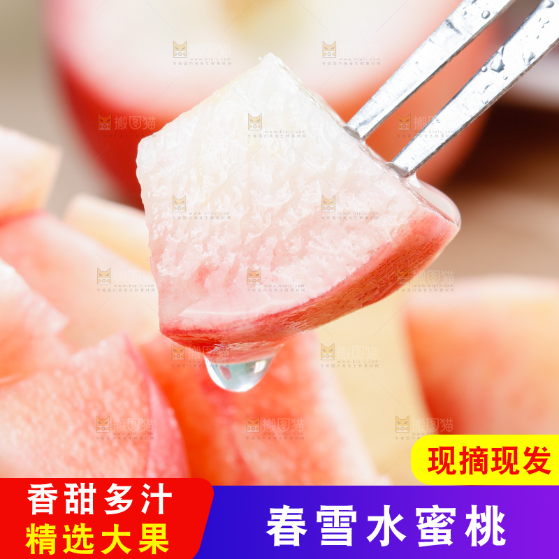 浅底上的春雪水蜜桃
