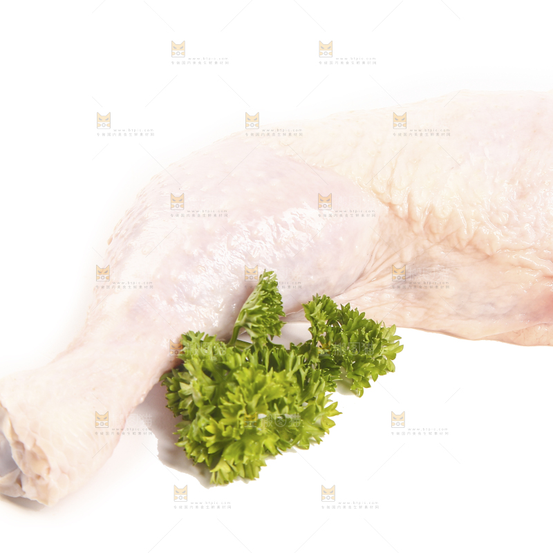白底上的大鸡腿
