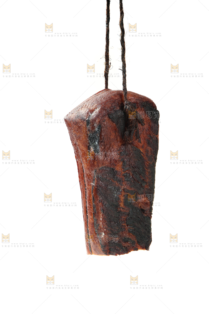 白底上的腊肉
