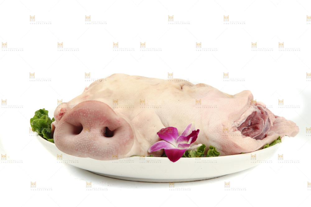 白底上的猪头肉
