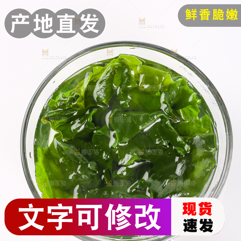 白底上的裙带菜