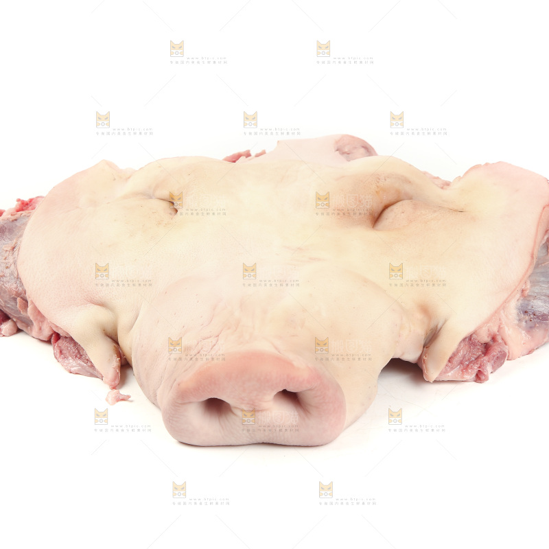 白底上的猪头肉