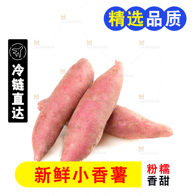 白底上的临安小香薯