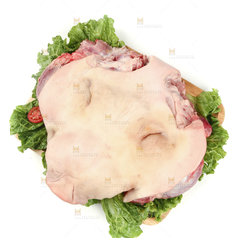 白底上的猪头肉