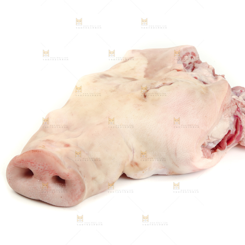 白底上的猪头肉