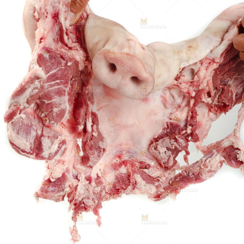 白底上的猪头肉