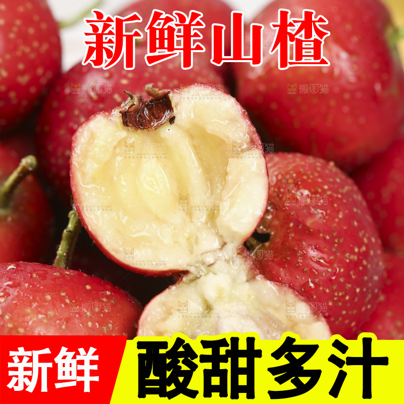 浅底上的新鲜山楂