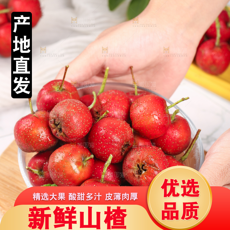 浅底上的新鲜山楂