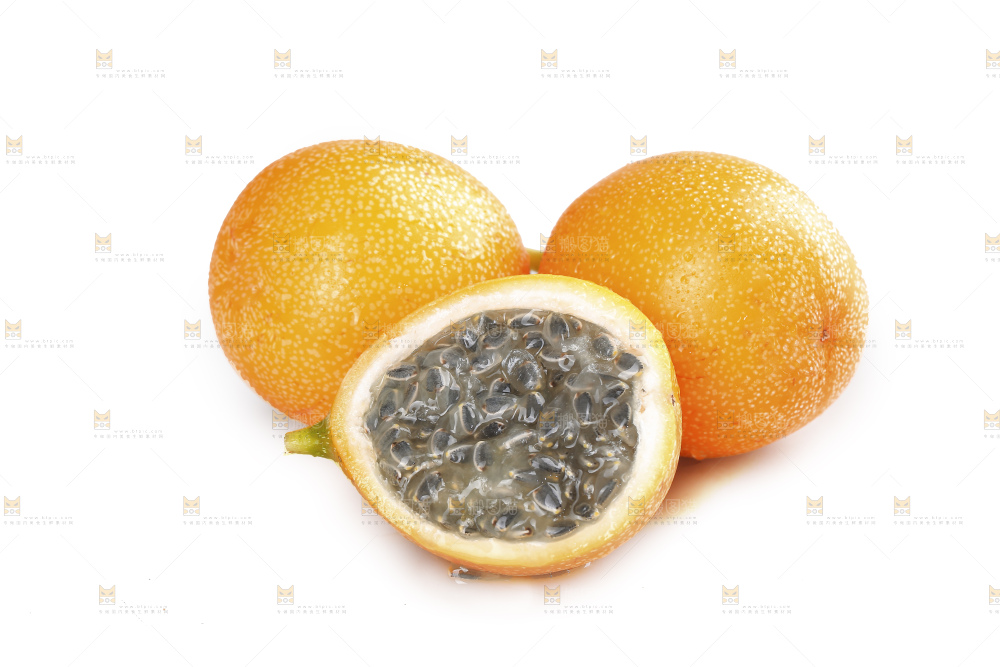 白底上的热情果
