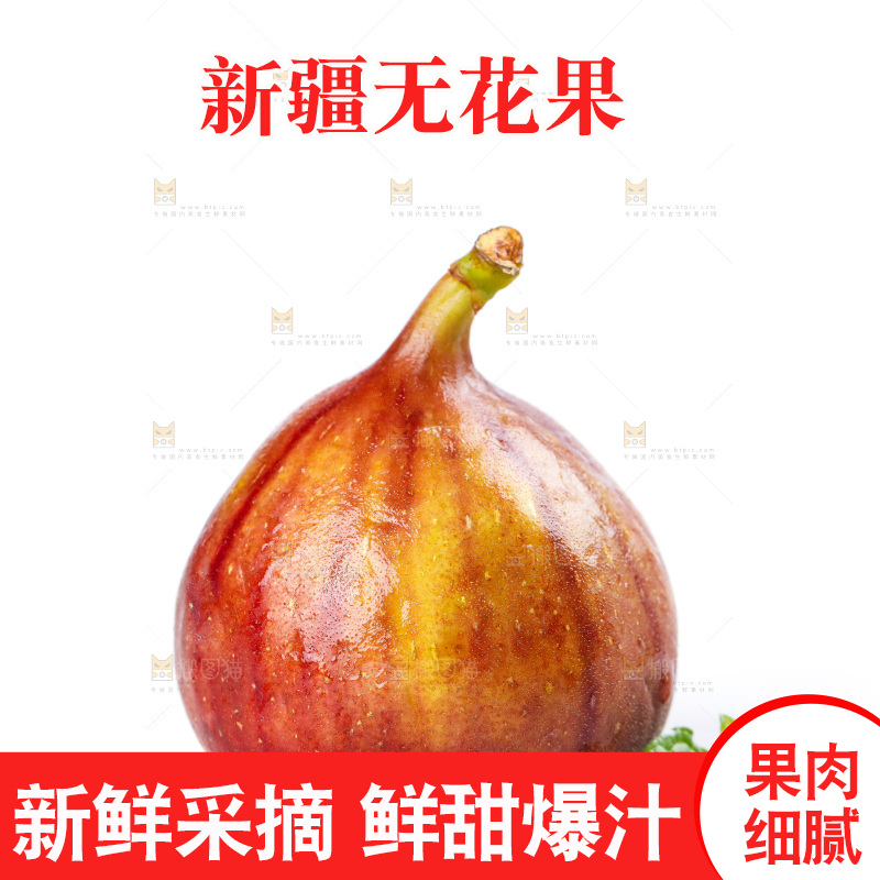 白底上的新鲜无花果