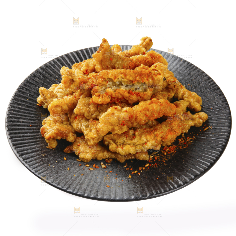 白底上的小酥肉