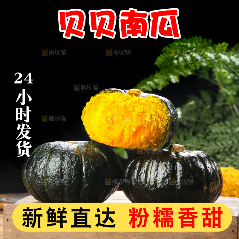 深底上的贝贝南瓜