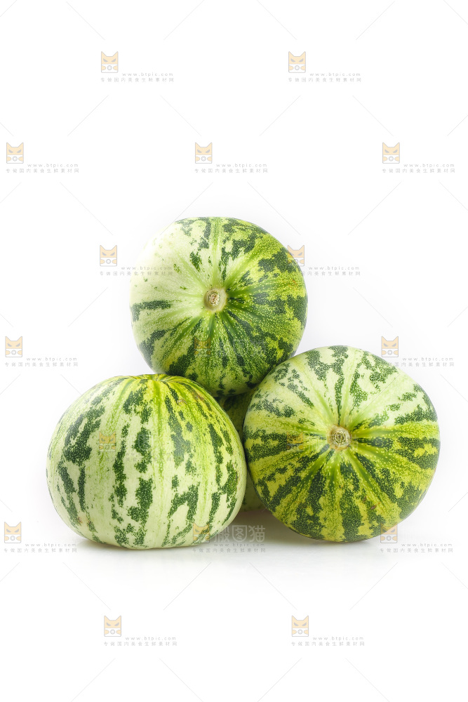 白底上的花蕾甜瓜