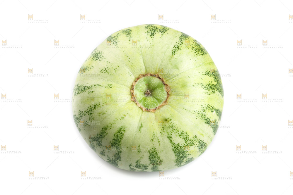 白底上的花蕾甜瓜