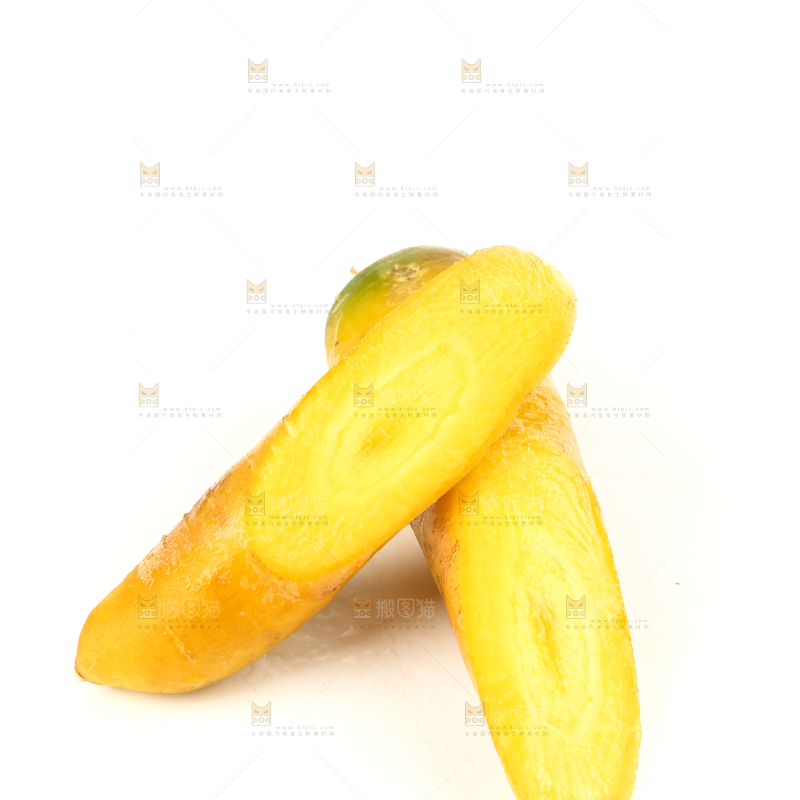 白底上的黄萝卜