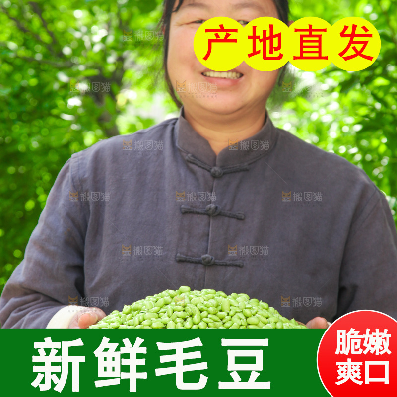 手里拿着毛豆