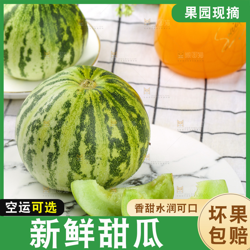 浅底上的花蕾甜瓜