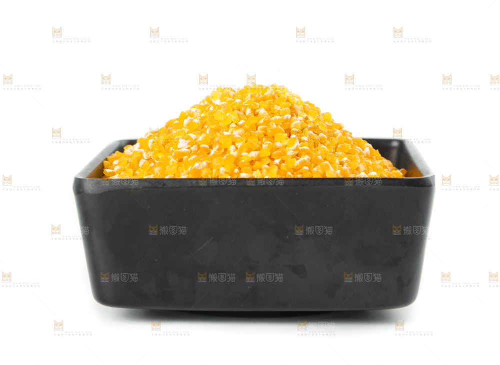 白底上的玉米碴