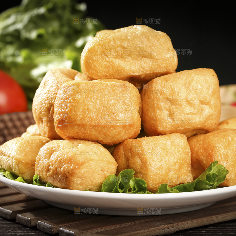 深底上的油豆腐