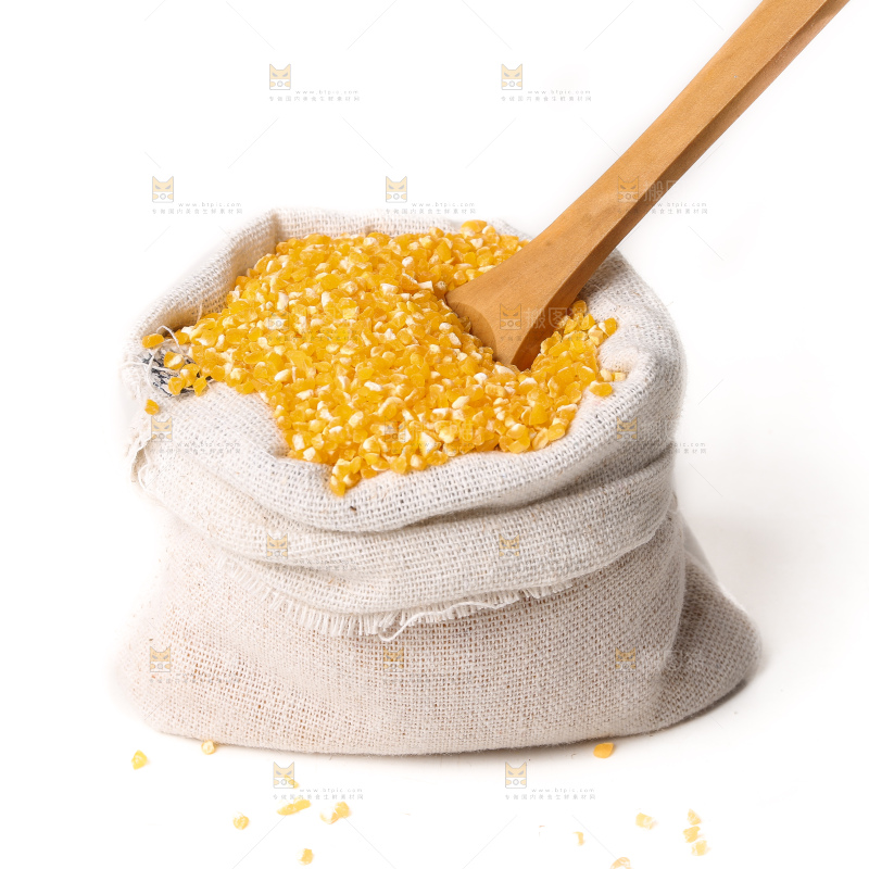 白底上的玉米碴