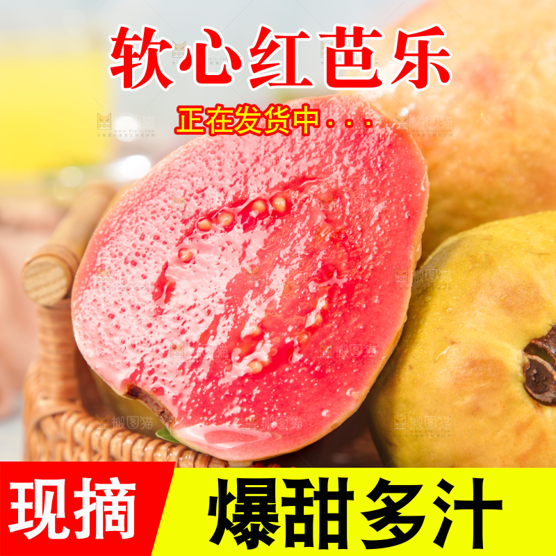 浅底上的红心芭乐