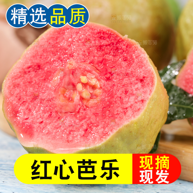 浅底上的红心芭乐