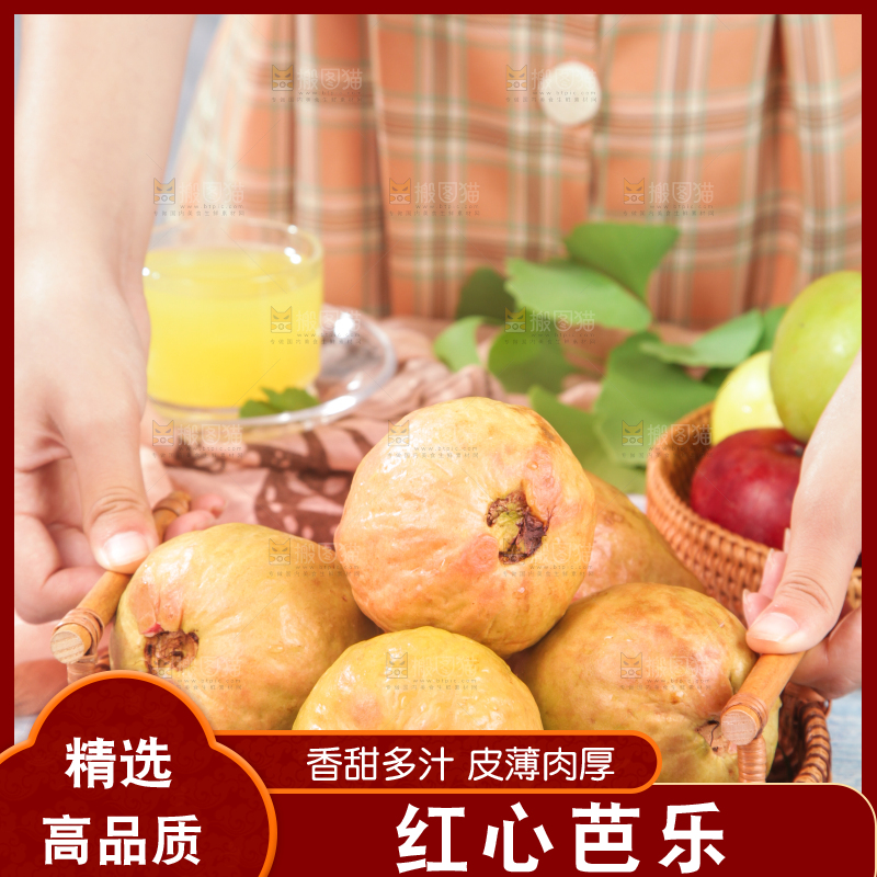 浅底上的红心芭乐