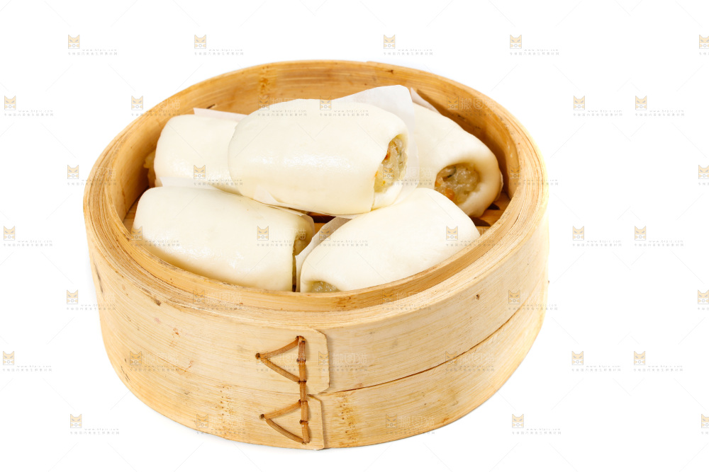 白底上的糯米卷