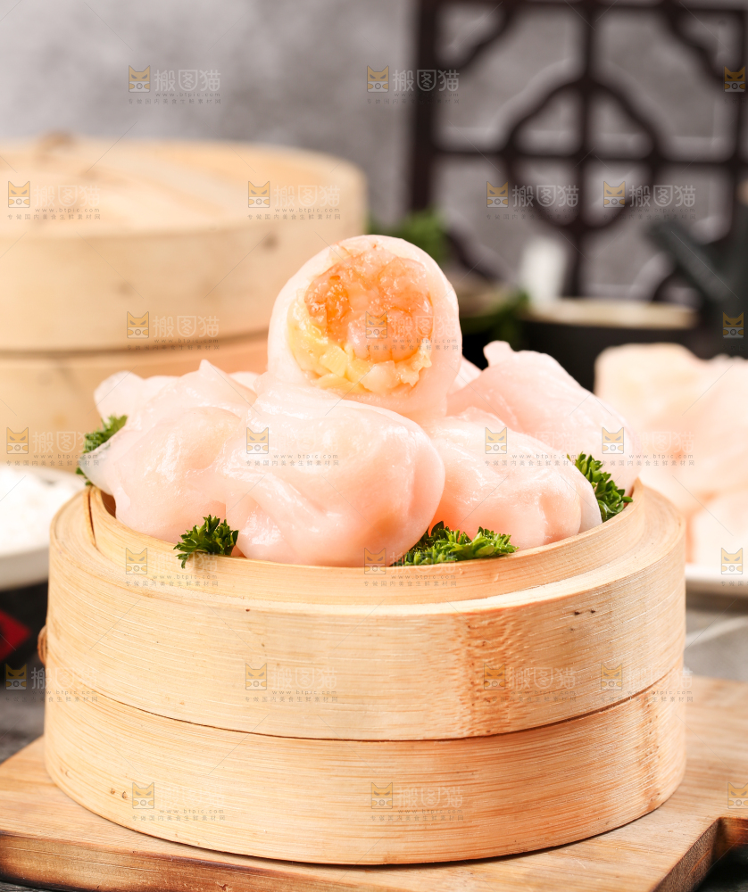 深底上的虾饺