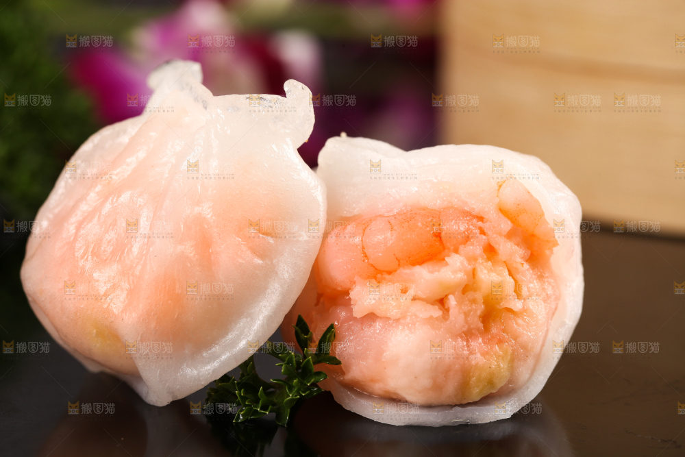 深底上的虾饺