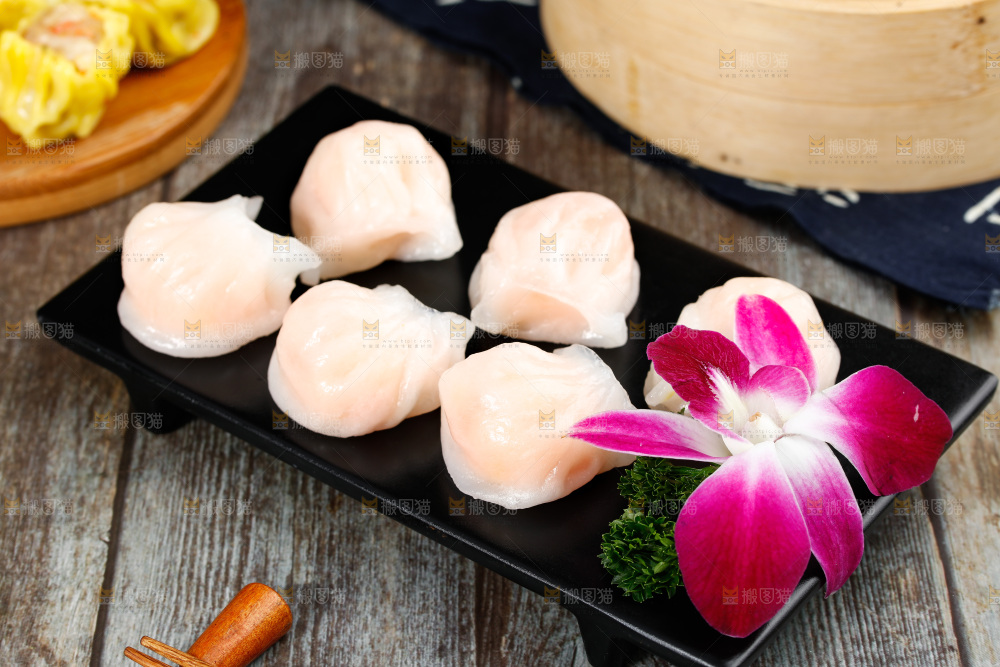 深底上的虾饺