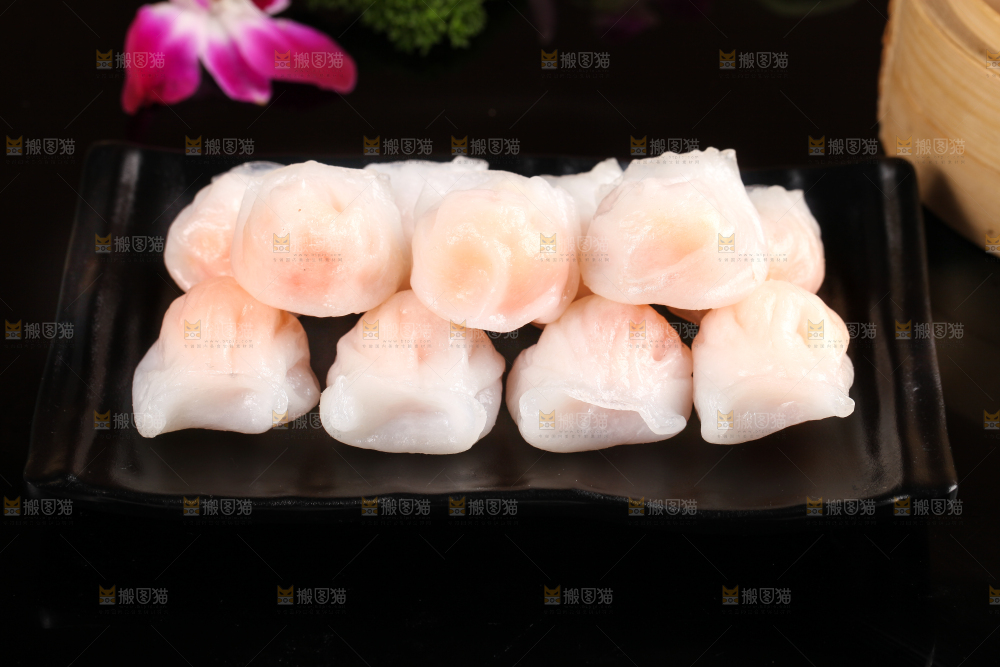 深底上的虾饺